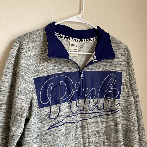 Victoria Secret Pink Pullover Quarter Zip Medium - Picture 5 of 8